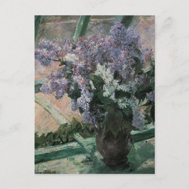 Carte Postale Lilacs dans une fenêtre par Mary Cassatt, Art Vint (Devant)