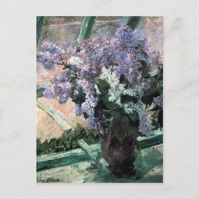 Carte Postale "Lilacs in a Window" de Cassatt (Devant)