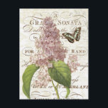 Carte postale lilas vintage<br><div class="desc">Carte postale lilas vintage</div>