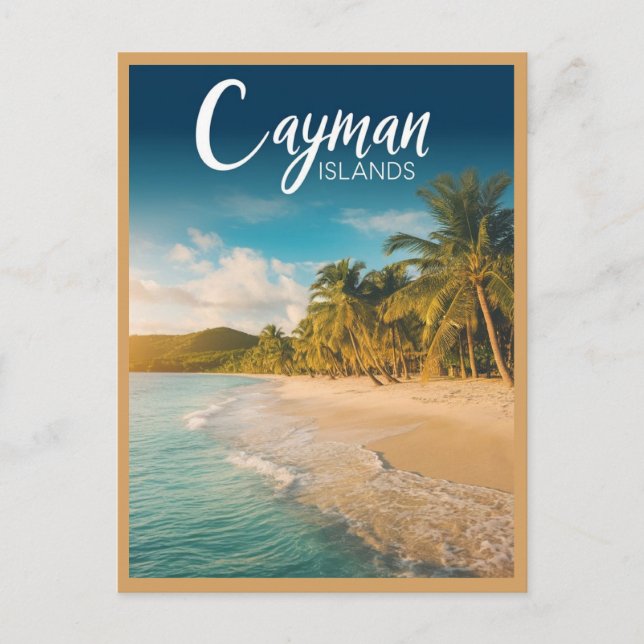 Carte Postale L'île de Cayman Ocean Beach (Devant)