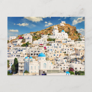Carte Postale L'île de Chora d'Ios à Cyclades, Grèce
