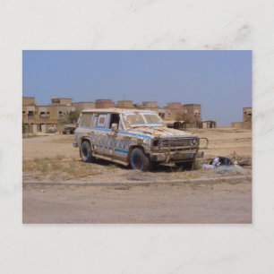 Carte Postale L'île de Failaka abandonné voiture