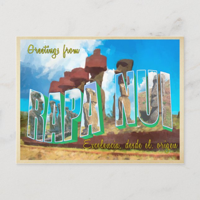 Carte Postale L'île de Pâques (Rapa Nui) (Devant)