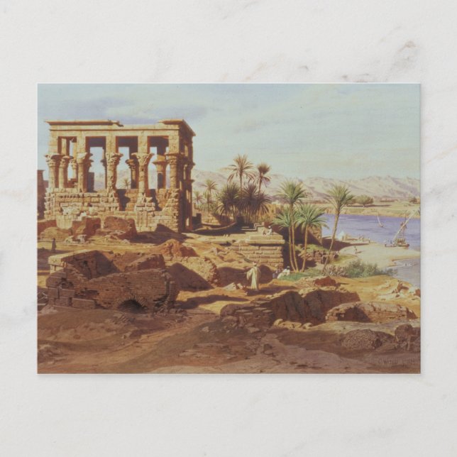 Carte Postale L'île de Philae, 1866 (w/c) (Devant)