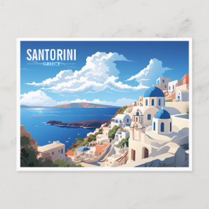 Carte Postale L'île de Santorin en Grèce Voyage