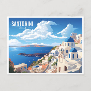 Carte Postale L'île de Santorin en Grèce Voyage