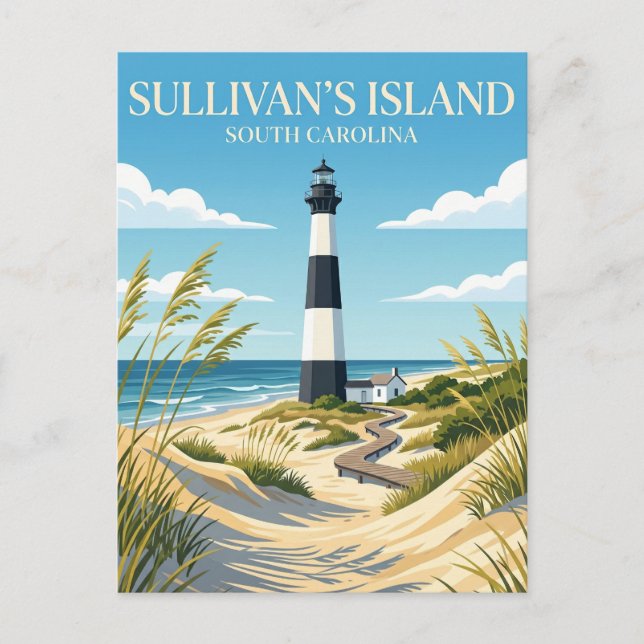 Carte Postale L'île de Sullivan Caroline du Sud (Devant)