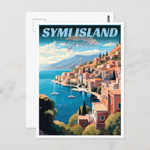 Carte Postale L'île de Symi en Grèce cadeaux