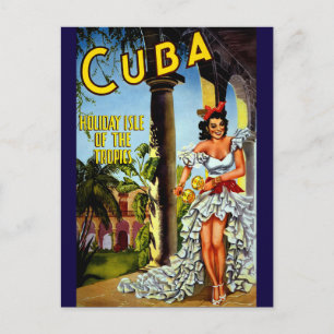 Carte Postale L'île de Vacances Cuba Vintage voyage