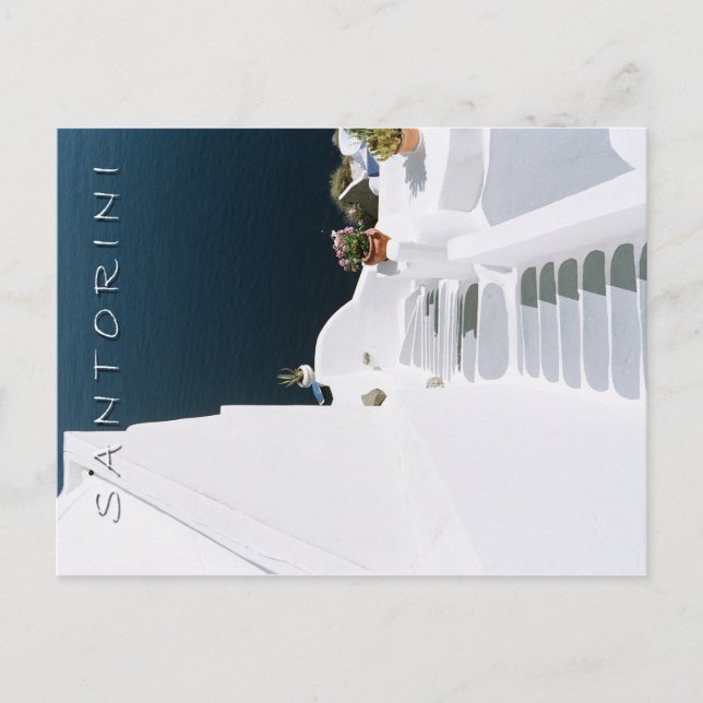 Carte Postale L'île grecque santorini (Devant)