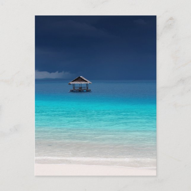 Carte Postale L'île tropicale plage de sable blanc au paradis (Devant)