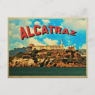 Carte Postale L'île vintage d'Alcatraz