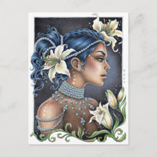 Carte Postale Lilies et perles