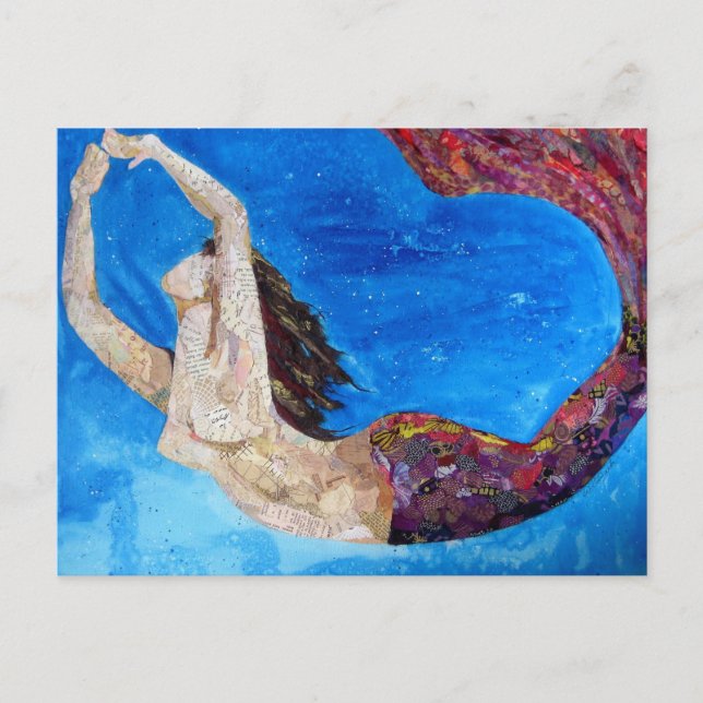 Carte Postale Lilith - mermaid collage art (Devant)