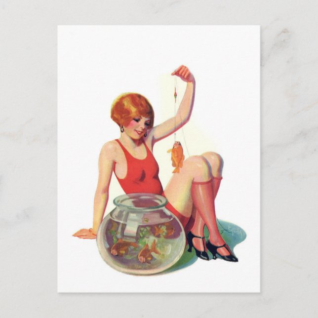 Carte Postale L'illustration de classique de poisson rouge (Devant)