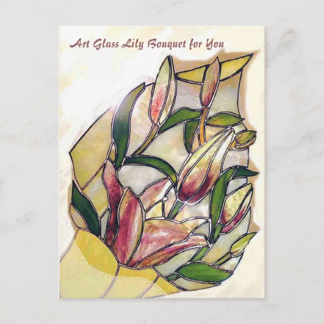 Carte Postale Lily Bouquet Célébration Cadeau (Devant)