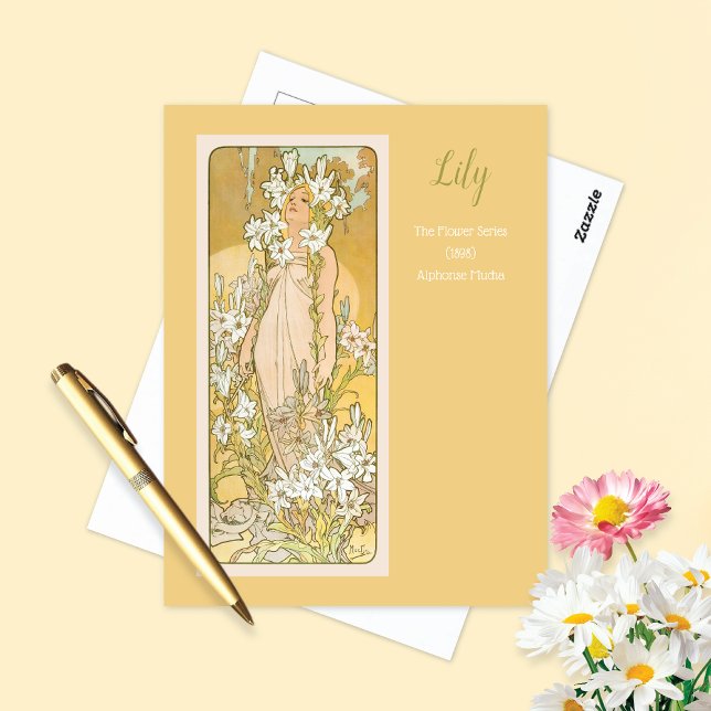 Carte Postale Lily série de fleurs Alphonse Mucha (Créateur téléchargé)
