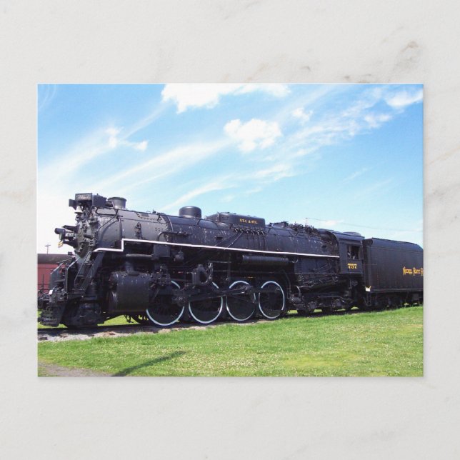 Carte Postale Lima-Baldwin Locomotive Nickel Plate Railroad #757 (Devant)