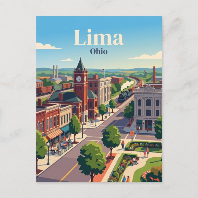 Carte Postale Lima, Ohio (Devant)
