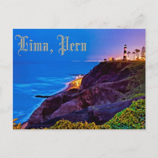 Carte Postale Lima, Pérou, district de Miraflores, S.A. (Devant)