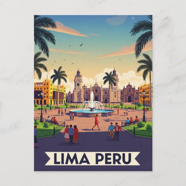 Carte Postale Lima Pérou Voyage (Devant)