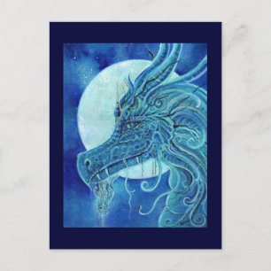 Carte Postale L'imaginaire du dragon bleu par Renee Lavoie