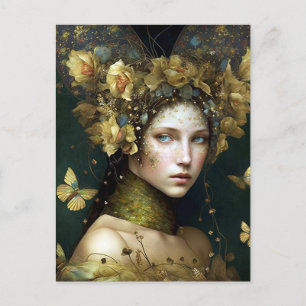 Carte Postale L'Imaginaire végétal vert Woodland