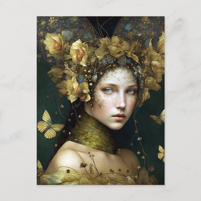 Carte Postale L'Imaginaire végétal vert Woodland (Devant)