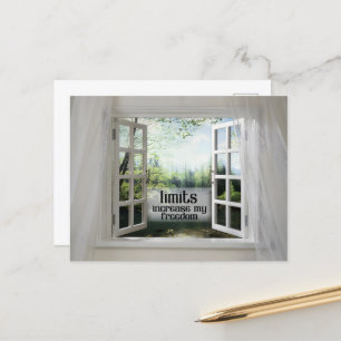 Carte Postale Limites augmenter ma liberté -Motivation Affirmati