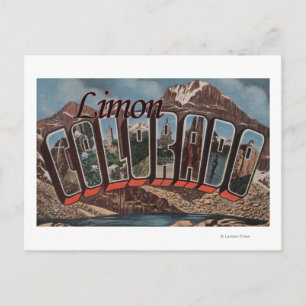 Carte Postale Limon, ColoradoGrandes lettres ScènesLimon, CO
