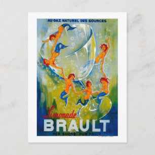 Carte Postale Limonade Brault Poster Vintage Europe
