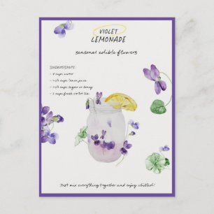 Carte Postale Limonade Violette Pensée Pour Vous
