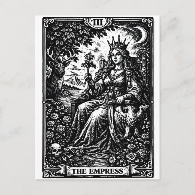 Carte Postale L'Impératrice — BurnsInHell Tarot III (Devant)