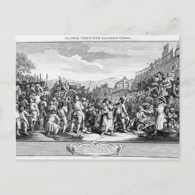 Carte Postale L'inactivité de la Prentice exécutée à Tyburn (Devant)