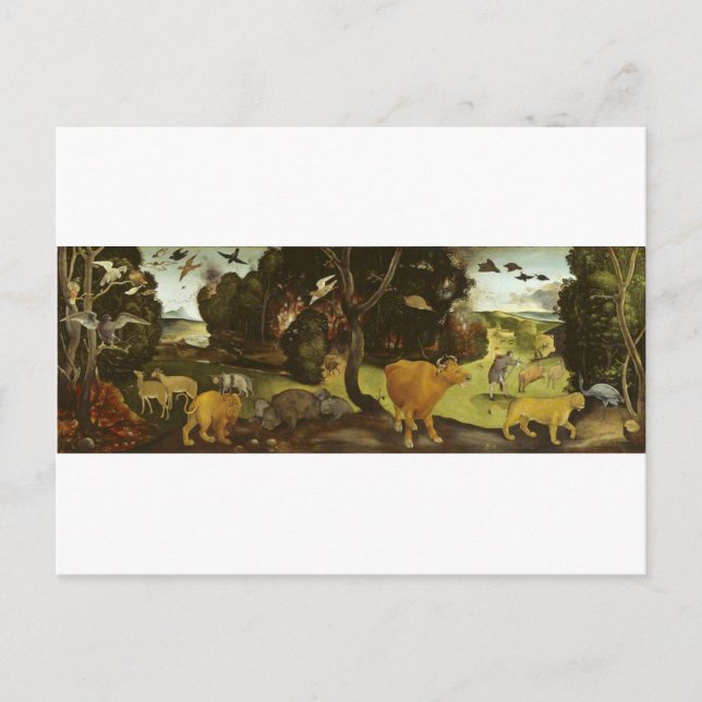 Carte Postale L'incendie de forêt par Piero di Cosimo (Devant)