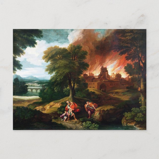Carte Postale L'Incendie de Troie (Devant)