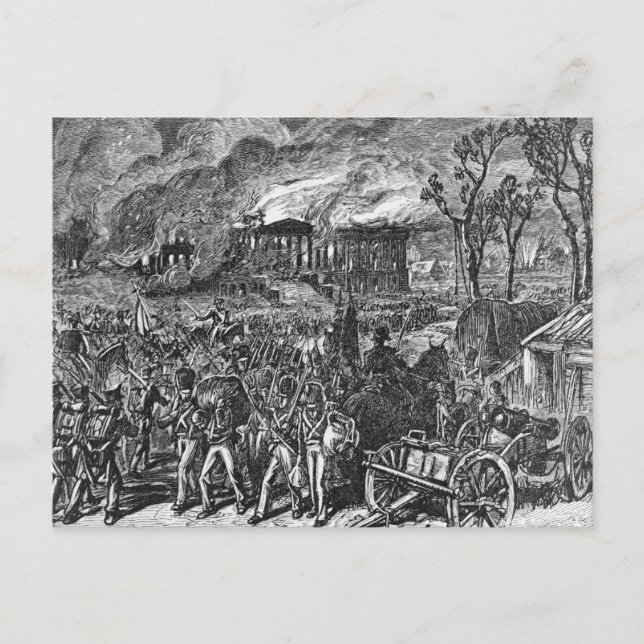 Carte Postale L'incendie de Washington, 1814 (Devant)