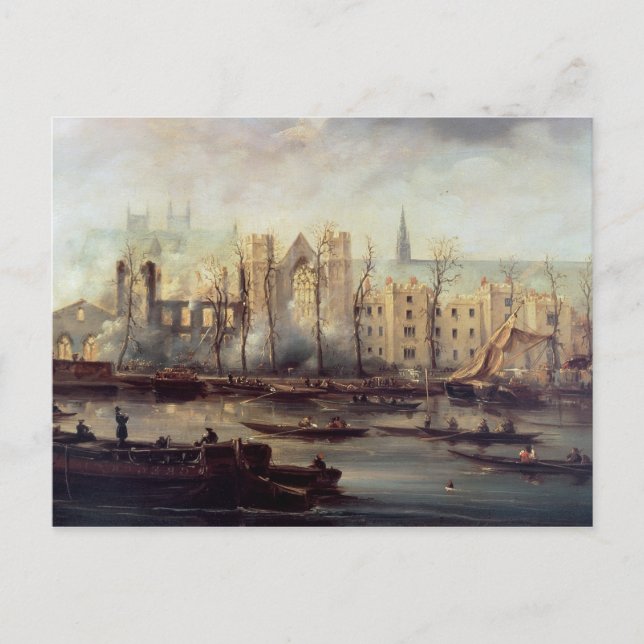 Carte Postale L'incendie des chambres du Parlement (Devant)