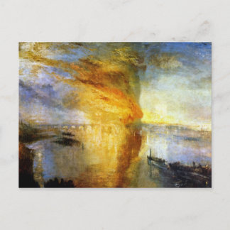 Carte Postale L'incendie des maisons des Lords et des Communes