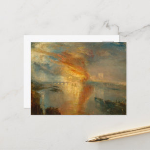 Carte Postale L'incendie des maisons des Lords et des Communes