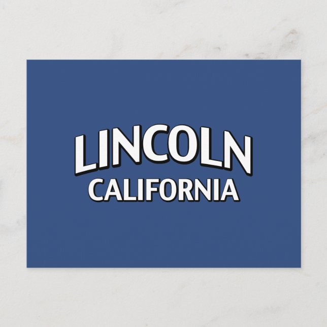 Carte Postale Lincoln Californie (Devant)