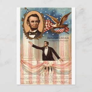 Carte Postale Lincoln Centennial Souvenir, 1908 Vintage