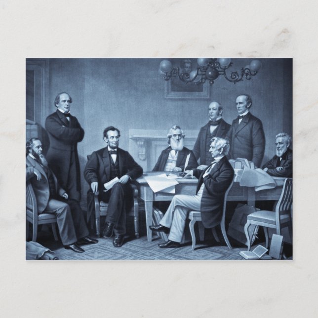 Carte Postale Lincoln Lecture de la proclamation d'émancipation (Devant)