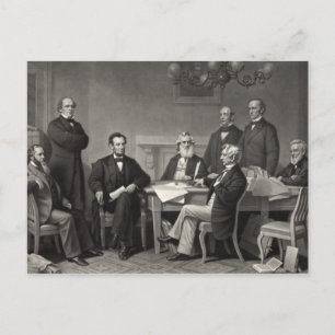 Carte Postale Lincoln Lecture de la proclamation d'émancipation