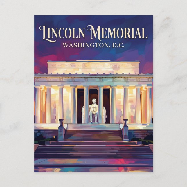 Carte Postale Lincoln Memorial District de Columbia (Devant)