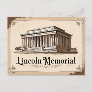 Carte Postale Lincoln Memorial vintage