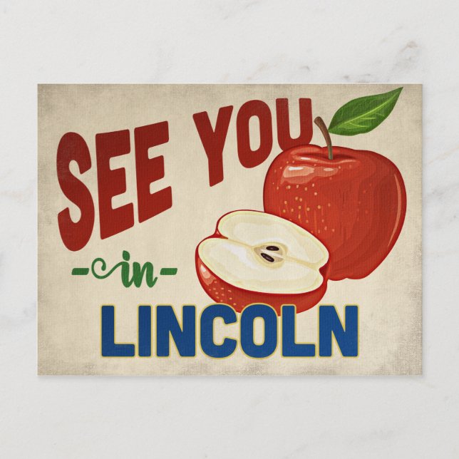 Carte Postale Lincoln Nebraska Apple - Vintage voyage (Devant)