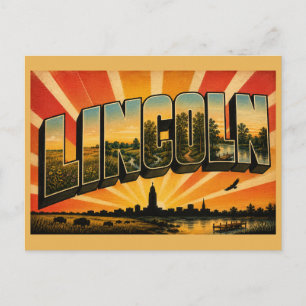 Carte Postale Lincoln Nebraska Prairie Forêts Zones humides Art