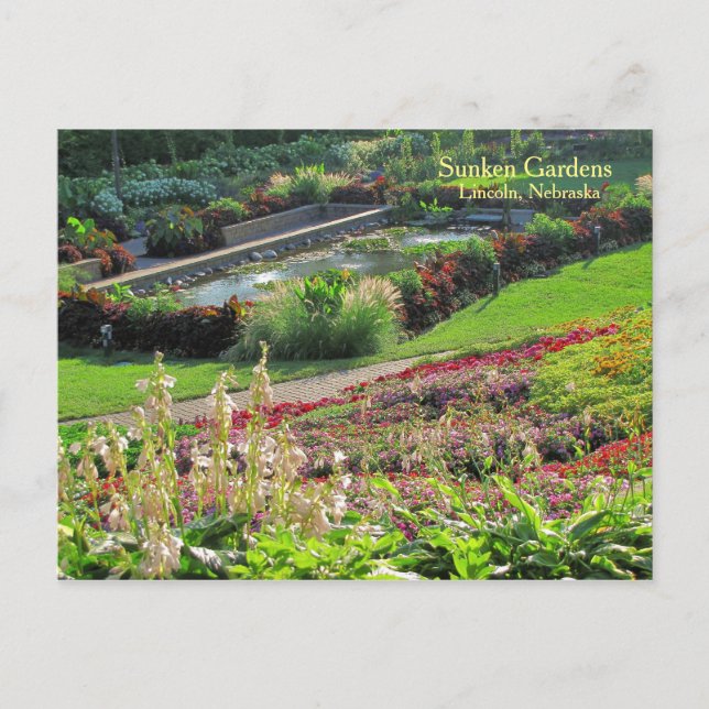 Carte Postale Lincoln, Nebraska Sunken Gardens #223 (Devant)
