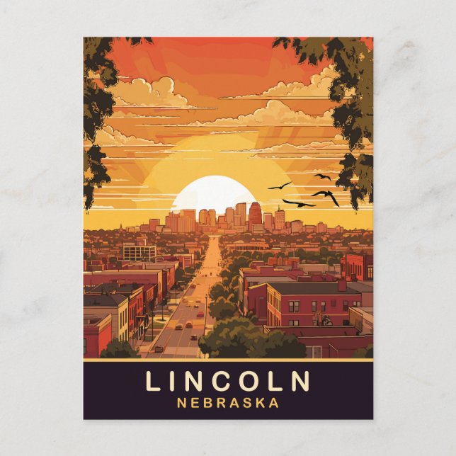 Carte Postale Lincoln, Nebraska, Voyage (Devant)